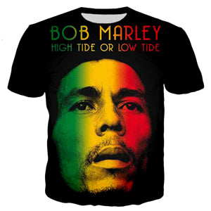 Bob Marley 3D Print T-Shirt: Oversized, Unisex
