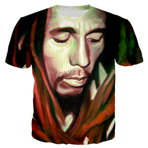 Bob Marley 3D Print T-Shirt: Oversized, Unisex