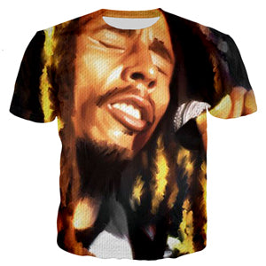 Bob Marley 3D Print T-Shirt: Oversized, Unisex