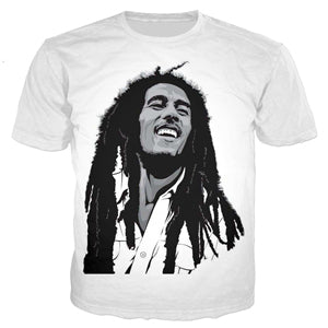 Bob Marley 3D Print T-Shirt: Oversized, Unisex