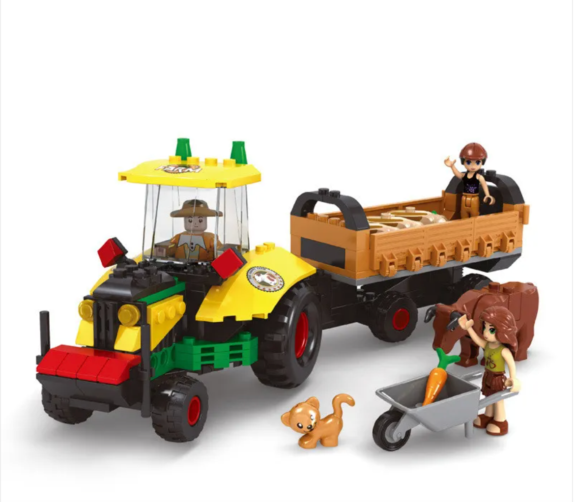 Medieval Farm Small Particles Assembling DIY Plastic Assembling Building Blocks Toys