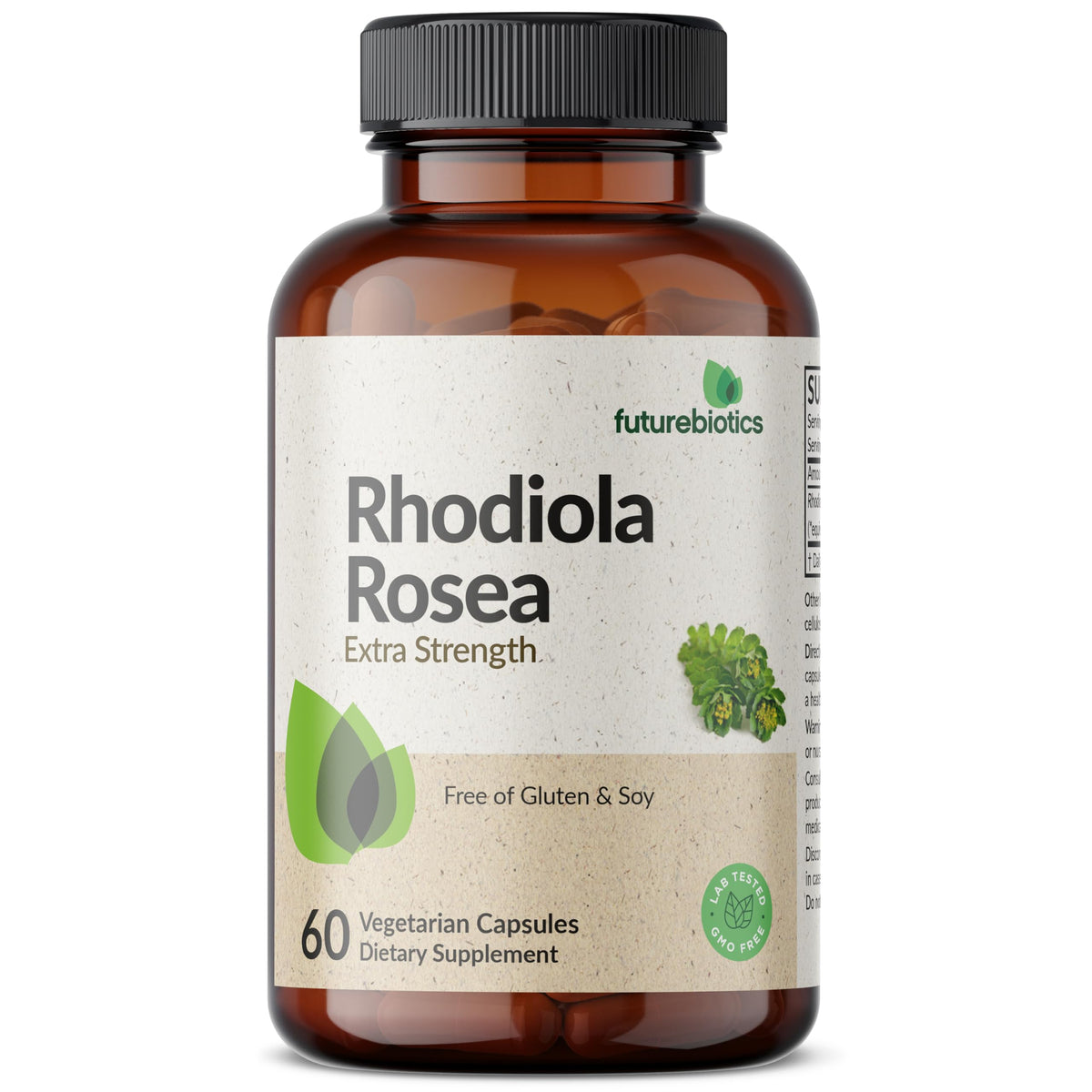 Futurebiotics Rhodiola Rosea Powder Adaptogenic Herb Vegetarian Capsules 60 Count